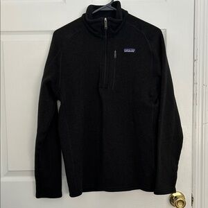 Patagonia Men's Zip-Up Black Sweater